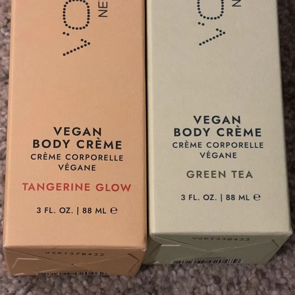 VOESH New York Vegan Lotion (2) Body Cream 3 oz Hydrating Green Tea & Tangerine